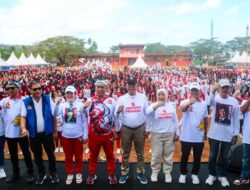 Ribuan Masyarakat di Bau-bau Hadiri Zumba Massal Partai Gerindra, Teriakan ‘Prabowo Presiden’ Menggema 