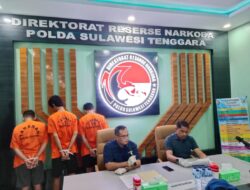 Polda Sultra Gagalkan Peredaran Sabu dari Aceh, Tiga Pelaku Diamankan 