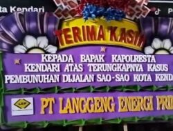 Polresta Kendari Dibanjiri Karangan Bunga dari Elemen Masyarakat Sebagai Bentuk Apresiasi Ungkap Pelaku Pembunuhan