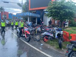 Tanggapi Keluhan Masyarakat, Sat Lantas Polresta Kendari Gelar Razia Knalpot Brong
