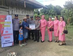 Sambut Hari Bhayangkara Ke-78, Polsek Mowila Salurkan Bantuan Sosial