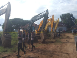 Gelar Patroli Ilegal Mining, Polda Sultra Sita 6 Alat Berat Diduga Milik PT PLM