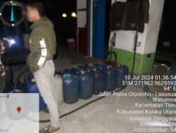 Gunakan Jerigen, SPBU Meeto Kolut Diduga Seludupkan BBM Jenis Pertalite