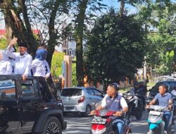 Ribuan Warga Mengiringi Pendaftaran Siska-Sudirman ke KPUD Kendari