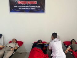 Libatkan PMI, Ditlantas Polda Sultra Gelar Donor Darah