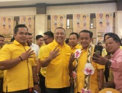 Cakada Usungan Golkar Sambut Kedatangan Bahlil Lahadalia di Kota Kendari