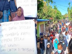 Gelar Demonstrasi, Ratusan Warga Desak PT GKP Angkat Kaki dari Pulau Wawonii