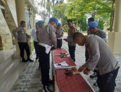 Polresta Kendari Gelar Pemeriksaan Senjata Api Dinas