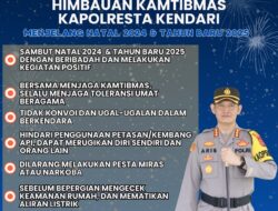 Enam Himbauan Polresta Kendari Menjelang Natal dan Tahun Baru 2025
