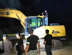 Polisi Hentikan Aktivitas Tambang Batu Ilegal di Bombana, Satu Alat Berat Diamankan