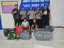 Polisi Tangkap Dua Pelaku Pencurian Mesin Kapal di Konut