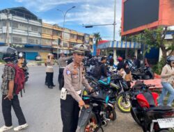 Puluhan Kendaraan Knalpot Brong Bikin Berisik di Kota Kendari Diamankan