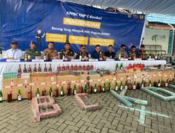 Bea Cukai Kendari Musnahkan 2 Juta Batang Rokok dan 487 Liter Miras Ilegal