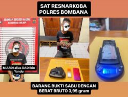 Satresnarkoba Polres Bombana Kembali Amankan Pengedar Sabu