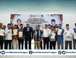 Perkuat Koordinasi, Kanwil BPN Sultra Terima Kunker Ketua Komisi II DPR RI