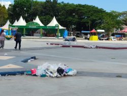 Tumpukan Sampah Berserakan Usai Event STQH Nasional di Eks MTQ Kendari, Janji Kanwil Kemenag Tak Sesuai