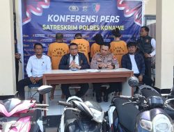Empat Pelaku Curanmor di Konawe Diringkus, Polisi Sita Barang Bukti 15 Motor dan Mesin Traktor