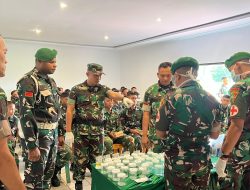 Sebanyak 650 Personil Yonif TP 825/GYS Ikut Tes Urine Penyalahgunaan Narkotika