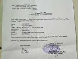 Kades Lelewawo Dilaporkan ke Polda Sultra Atas Dugaan Korupsi Dana CSR