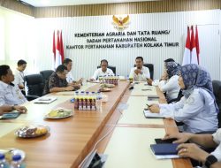 Lakukan Kunker, Kakanwil BPN Sultra Apresiasi Kantah Kolaka Timur Raih WTAB dan WBK 2026