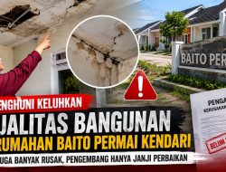 Calon Pembeli Diminta Berhati-hati Beli Rumah di Baito Permai Kendari : Bangunan Retak, Plafon Nyaris Rubah