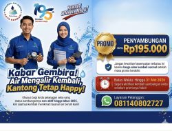 Perumda Tirta Anoa Hadirkan Promo Spesial di HUT Kota Kendari ke-196 : Sambungan Air Aktif Lagi Cuma Rp195 Ribu