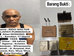 Polresta Kendari Kembangkan Kasus Senpi Rakitan, Seorang Pelaku dan Puluhan Amunisi Diamankan